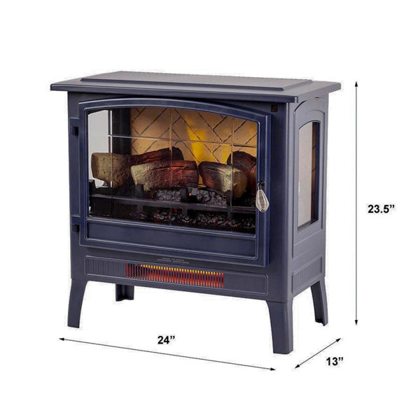 Country Living Infrared Freestanding Electric Fireplace Stove Heater